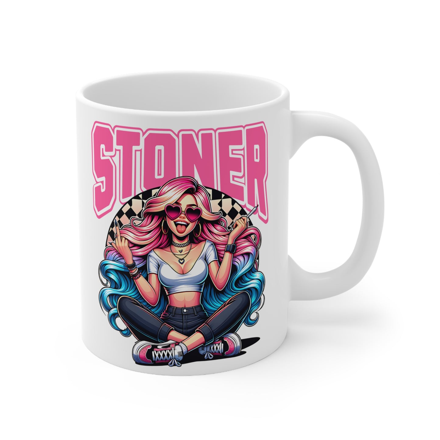 Trendy Stoner Coffee Cups - 11oz & 15oz - Vibrant Art for Coffee Lovers