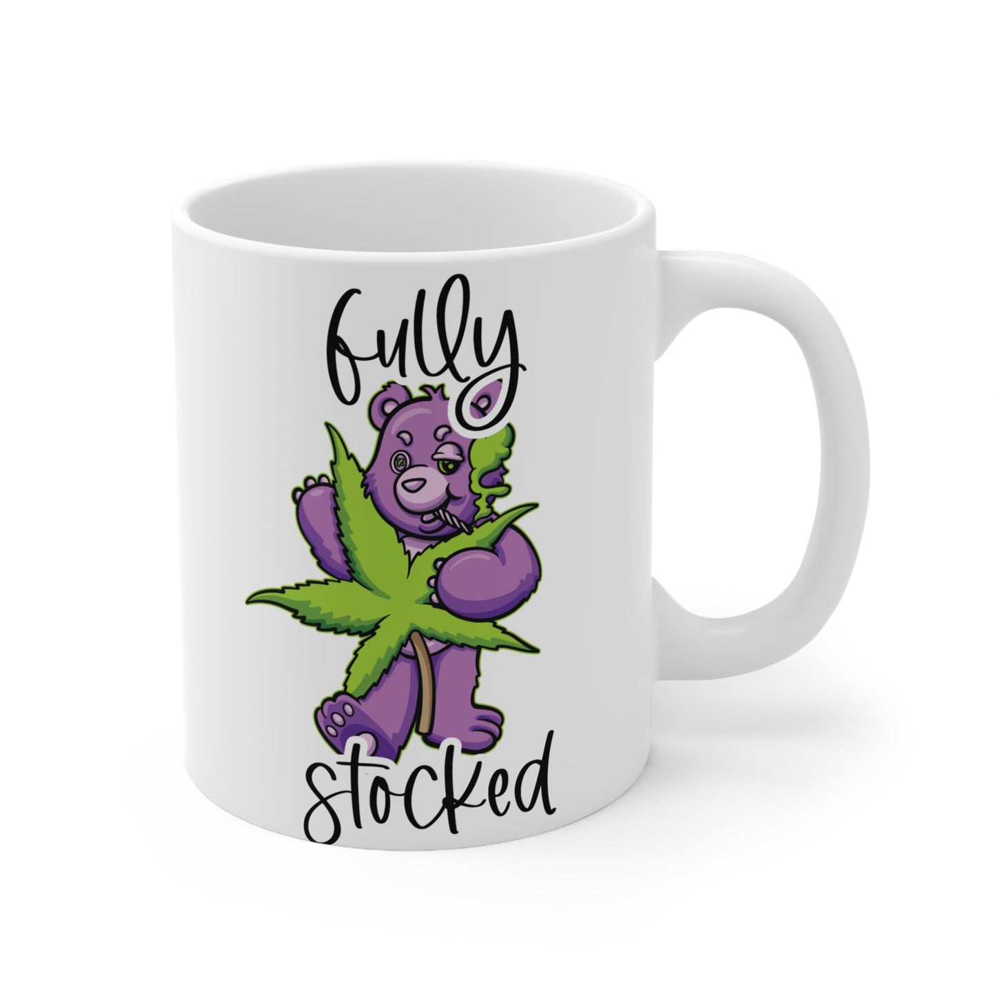 Fully Stocked Ceramic Coffee Cups - Fun & Quirky 11oz/15oz Mugs for Coffee Lovers
