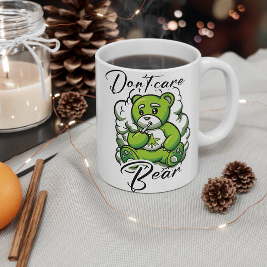 Funny Don’t Care Bear Ceramic Coffee Cups - 11oz & 15oz